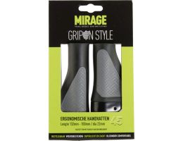 Griffe Satz Mirage Grips im Style #45 - 132/100 mm mit Lockring - Schwarz / Grau